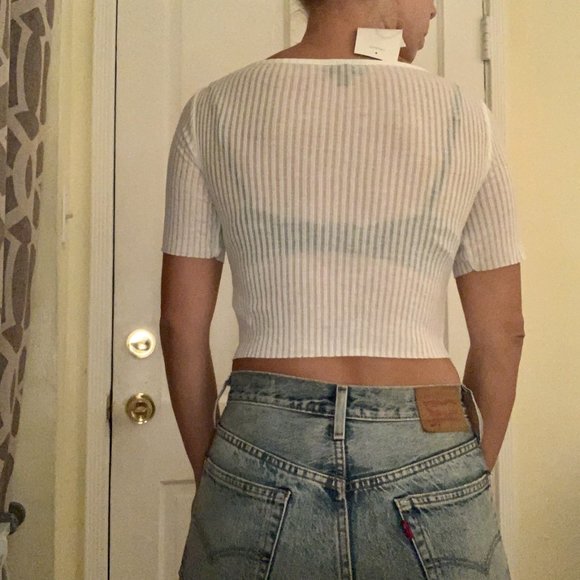 Topshop white crop top NWT - Picture 3 of 3